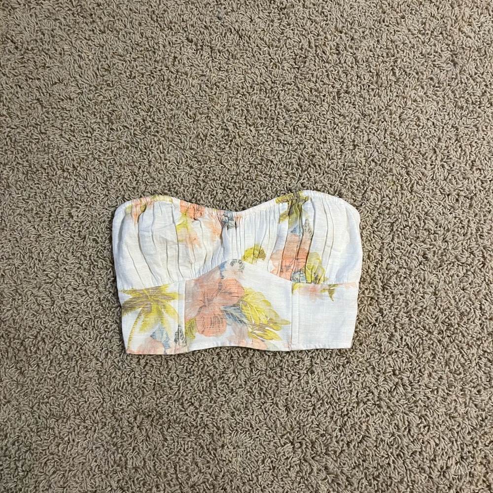 NWT| American Eagle Floral Tube Top with Extra Straps